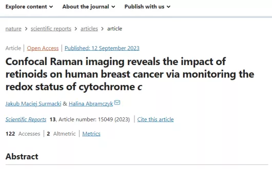 J.M. Surmacki H. Abramczyk - Scientific Reports 13 2023