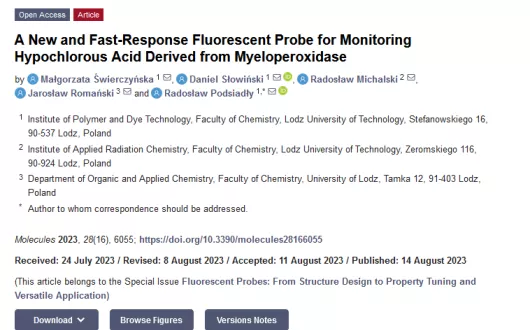 R. Michalski, R Podsiadly - Molecules 28 2023