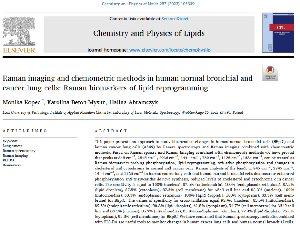 M.Kopeć, K B-M, H, Abramczyk -ChemAndPhysOfLipids2023